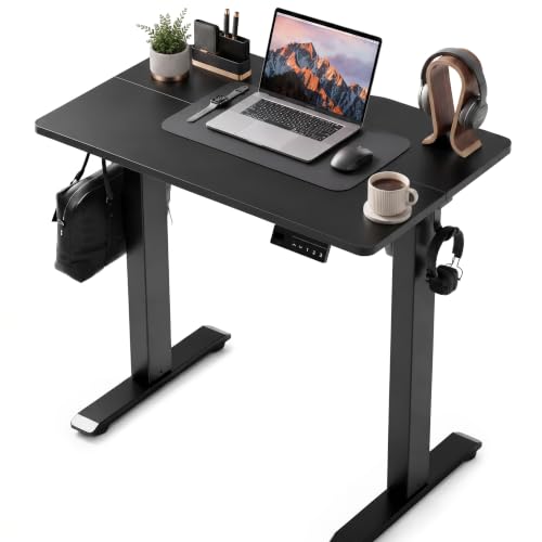 Claiks Electric Standing Desk 32x19 Inch Black - Adjustable Sit-Stand Workspace