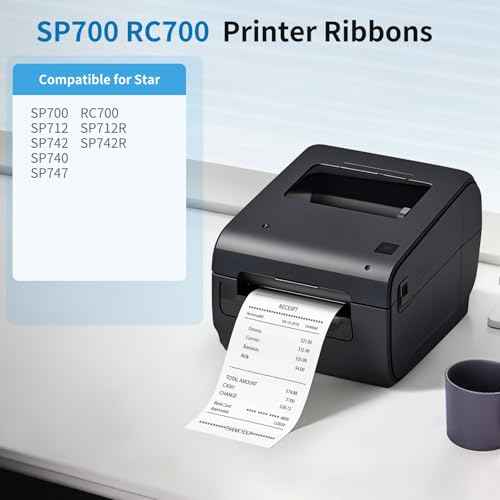 SP700 Ribbon Printer SP 700 Compatible for Star SP700 RC700 SP-700BR RC-700BR SP-712 SP712R SP-742 SP742R SP740 SP747, SP700 Black and Red Ink Ribbon, Pack of 24