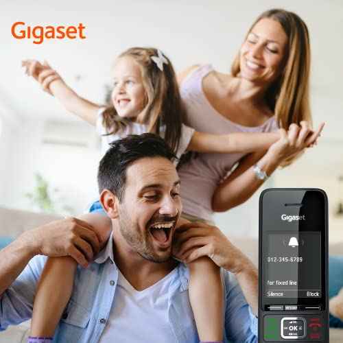Gigaset Comfort 552H - Additional Handset - Charger - Elegant Cordless Phone for DECT Base - Made in Germany - Hands-Free Function - Big Phone Book, Titanium-Black