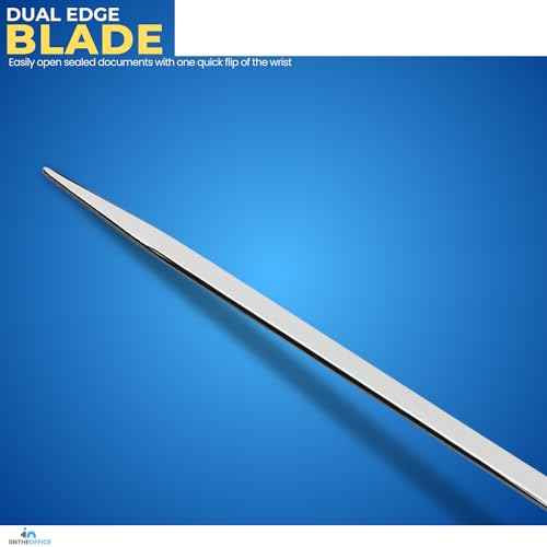 1InTheOffice Letter Opener, Stainless Steel Envelope Opener, 2 Pack