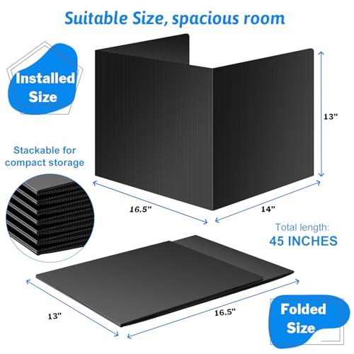 Ubenic 24 Pack Desk Dividers for Students Waterproof Plastic Privacy Shields
