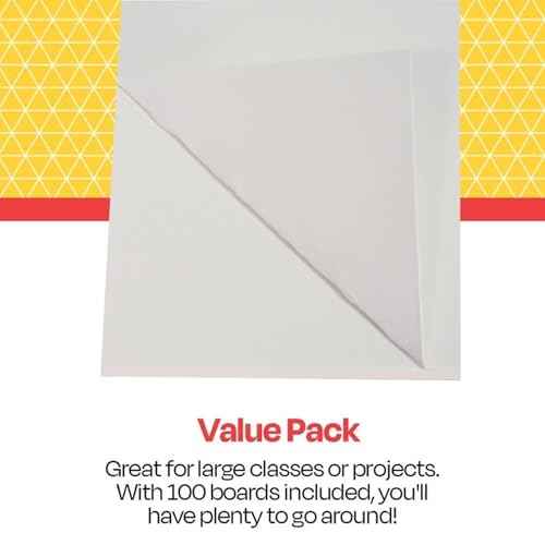 School Smart Railroad Poster Board Paper, 22 x 28 Inches, 6-Ply, White, Pack of 100