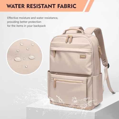 VNINE Laptop Backpack for Women, Fashion Travel Backpack Fits 15.6 Inch Laptop Water Resistant Computer Backpack for College Teacher Nurse Business Large Capacity Casual Daypack