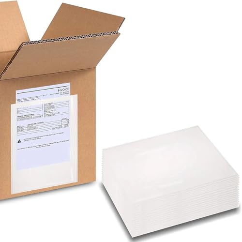 1000 Clear Waterproof Packing List Envelopes with Self-Adhesive Window 4.5x5.5 Inch