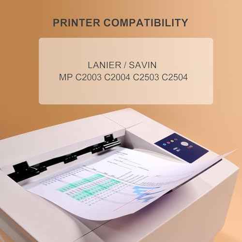 BUEGOO MP C2003 Toner Cartridge, 1 Pack Black MPC2003 841918 Compatible with Lanier / Savin MP C2003 C2004 C2503 C2504 Printer
