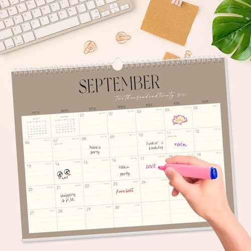 GuassLee Wall Calendar 2026-2027, 18-Month Hanging Desk/Wall Calendar From 2026 Jan-2027 Jun., 14" X 11" Monthly Planner With Thick Paper Spiral Bound For Office Home School Organizing & Planning
