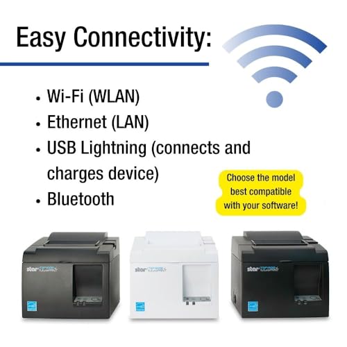 Star Micronics TSP143IIIBi Bluetooth Thermal Receipt Printer Gray - iOS, Android, Windows