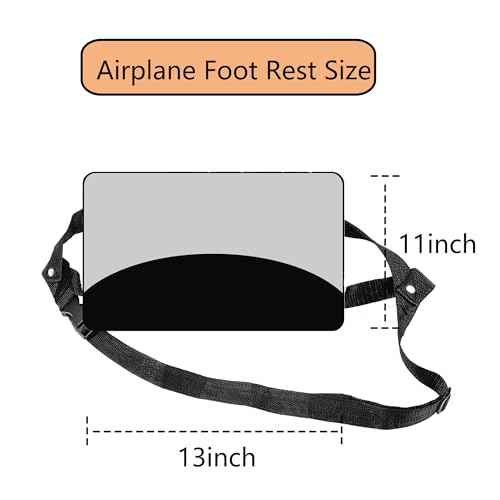 Airplane Foot Hammock Ajustable Foot Hammock for Plane Travel Comfort Travel Essentials Portable Airplane Foot Rest,Long Flight Accessories (Grey, 2 Pack)
