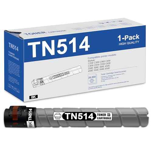 TN-514 TN514 TN-324 TN324 Toner Cartridges Replacement for Konica Minolta Bizhub C258 C308 C368 C454 C458 C554 C558 C658 258E 308E 368E 454E 458E 554E 558E 658E Printer (1-Pack)