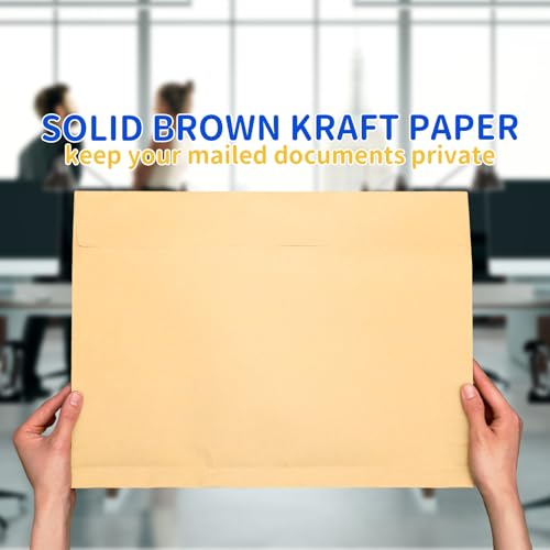 Fullhawl Brown 14x18 Inch Expandable Catalog Envelopes 20 Pack Peel & Seal Office Mailing