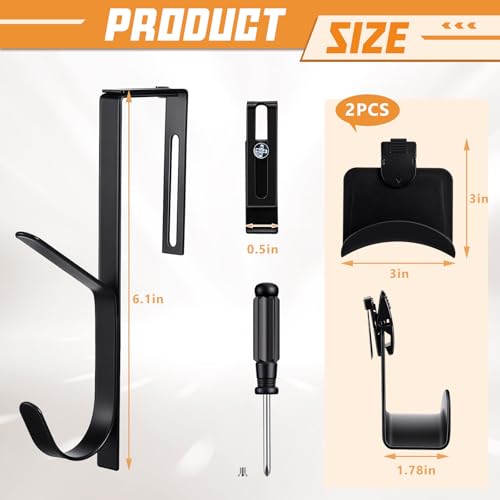 Adjustable Cubicle Hooks & Headphone Stands Set for Office & Home