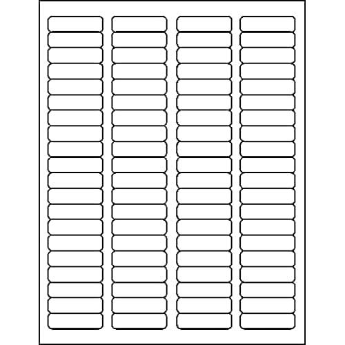 Printable Labels for Mailing - Laser/Ink Jet Compatible Shipping Address Return Labels, 80 per Sheet, 1/2 x 1-3/4", Box of 250 Pages/20000 Labels, White
