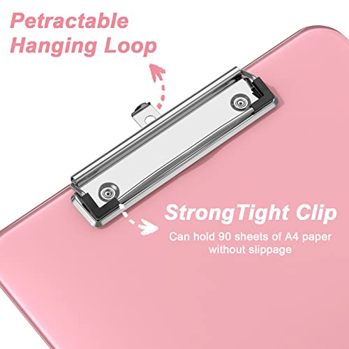 Rimilak Pink 8.5 x 11 Translucent Clipboard – 1pc