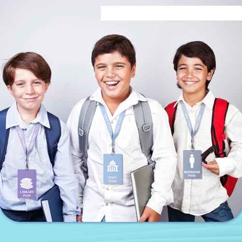 12 Pcs PVC Hall Pass Lanyards Set Unbreakable Bathroom Passes for Teachers Hall Library Office and Nurse Restroom Supplies Elementary Must Have(Morandi)