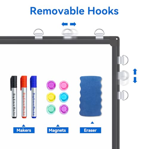 Maxtek Wall-Mounted Whiteboard & Cork Board Combo 24 x 18 inches