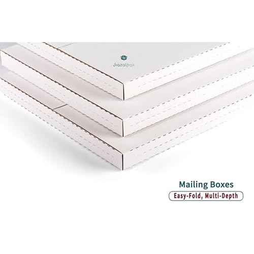 12" Vinyl Record Mailers, 12.8"L x 12.8"W x 1"D LP Albums Corrugated Shipping Boxes with Fragile Stickers, Multi-Depth Easy-Fold, Brown, 25 Pack