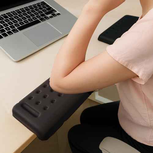 2-Piece L-Shaped Desk Ergonomic Wrist Rest with Memory Foam Pad, Non-Slip, for Elbow Support On Desk Or Desk Edge (11.8 * 3.9 inch)