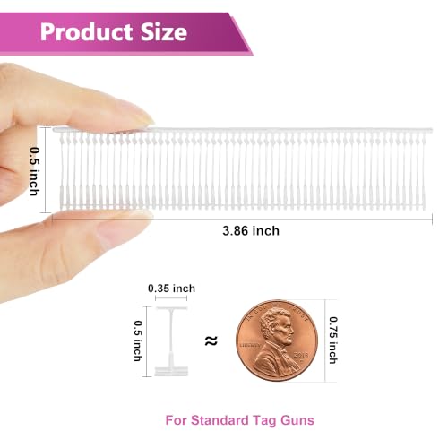 PAG-Mass 0.5 inch Tagging Gun Fasteners 5000pcs Transparent for Clothing