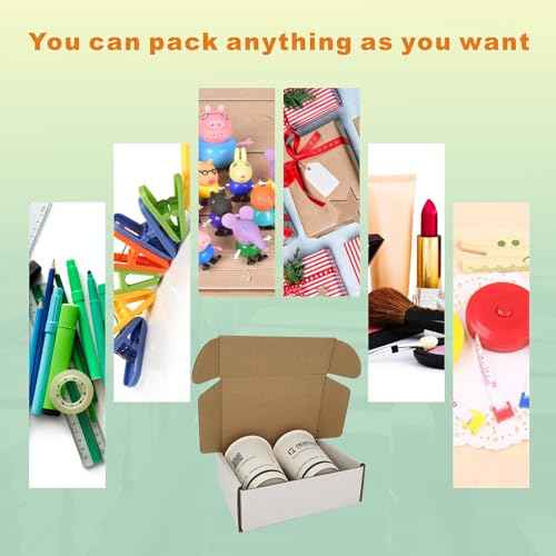 50 Pack 6x4x2'' Small Shipping Boxes, Corrugated Cardboard Mailers for Business, White (CM642)