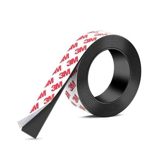 Strong Adhesive Magnetic Tape Strip Roll- 1" x 10ft, Cuttable Magnetic Sheets for,DIY Art Projects, Whiteboards, Fridge Organization - Ideal for Home, School, Office Use.(0.06" Thick)
