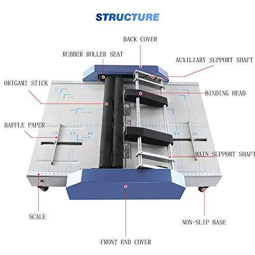 NEWTRY Saddle and Flat Booklet Making/Stapling Machine A3 Size Pamphlet Stapler Paper Folding Machine 2 in 1