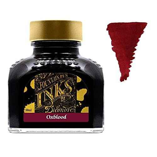 Diamine - 80ml Fountain Pen Primary Colour Ink Set - Oxblood & Majestic Blue & Sherwood Green