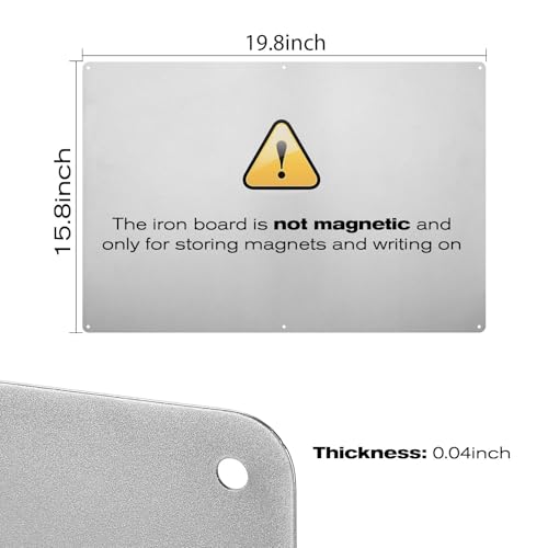 Jofiterm 16" x 20" Silver Magnetic Board with Marker & Mounting Kit