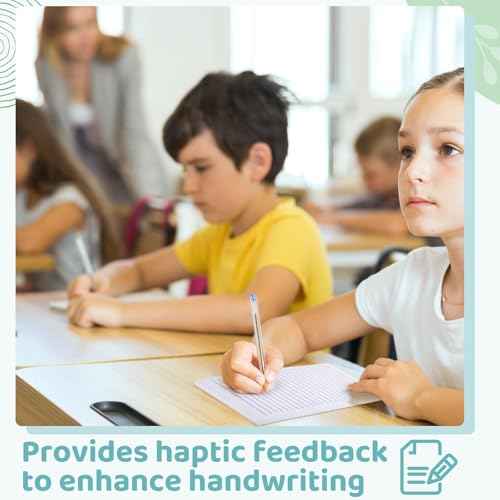 Yeaqee 200 Sheets Raised Lines Paper for Handwriting Portrait Handwriting Kindergarten Writing Paper for Kids Teachers Sensory with Line, 11.02 x 7.87 Inches White