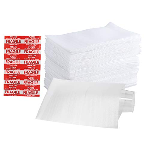 zmybcpack 100 Pack 7.5”x 12" Foam Wrap Cushion Pouches