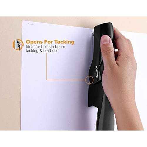 Bostitch Office Heavy Duty 40 Sheet Stapler with 1250 Staples & Claw Remover, Small Stapler Size, Fits into The Palm of Your Hand, Value Pack, Red (B175-BLK-VP)