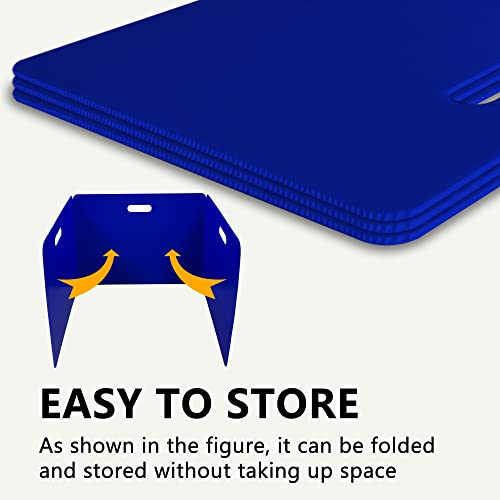 Privacy Shields 12 Pack Blue Durable Easy Carry Plastic Desk Dividers-Easy to Disinfect Classroom Dividers-Portable Divider-Re-usable Privacy Divider