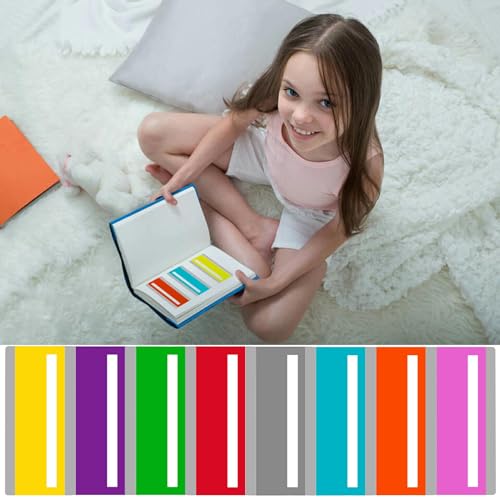 8 Pieces Guided Reading Strips Colored Highlight Strips Overlays Reading Bookmark Reading Line Trackers for Kids Dyslexia Reading Strips Student Reading Tools