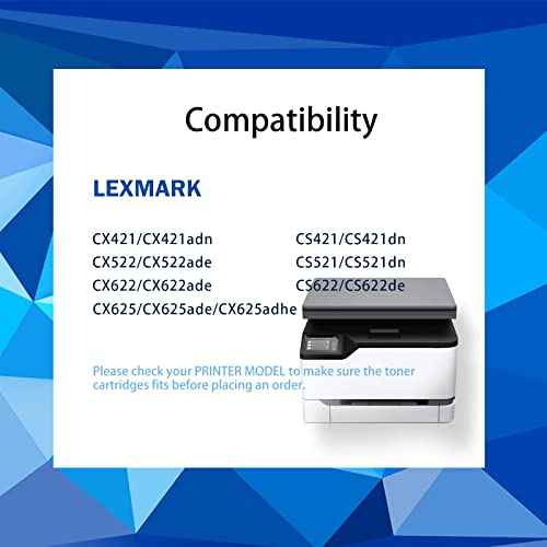 78C10K0 Black Remanufactured Toner Cartridge Replacement for Lexmark CS521 CS622de CS421 CX622 CX522 CX421 CS521dn CS421dn CX421adn CX625ade Printer 2000 Pages