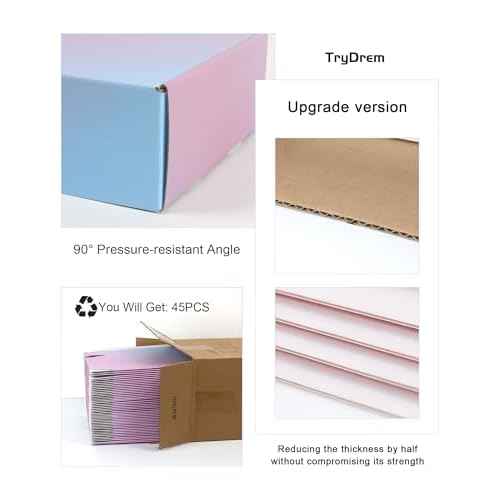 Pack of 45-9x6x2 Inch Shipping Boxes for Small Business, Purple Cardboard Corrugated Mailer Boxes for Shipping Packaging Craft Gift Giving Products