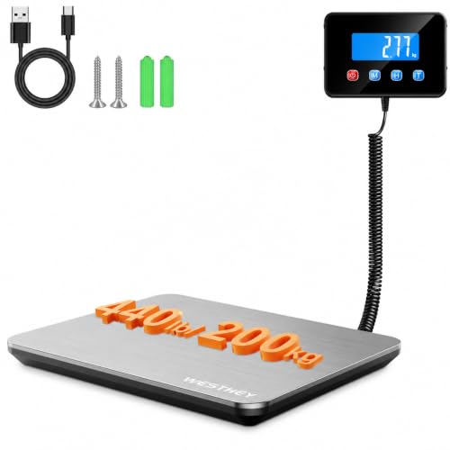 WESTHEY Digital Postal Shipping Scale 440lb Variation 1, High-Precision LED Display