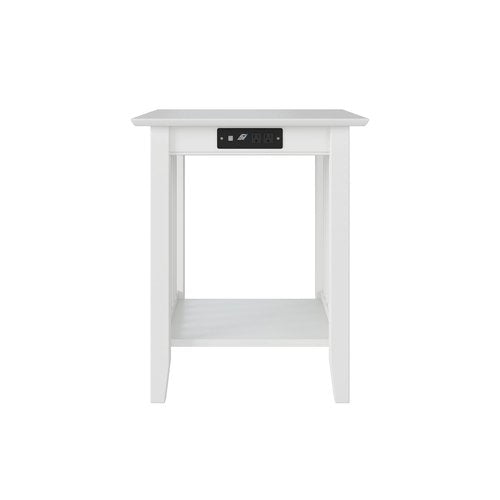 AFI, Mission Printer Stand with Charging Station, White