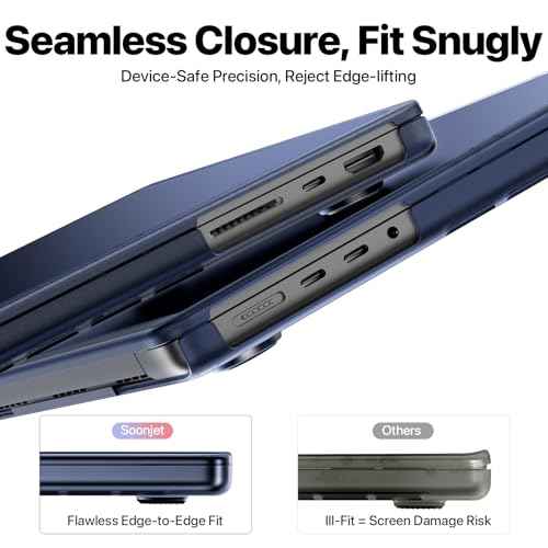 for MacBook Pro 14 inch Case M5 M4 M3 M2 M1 Pro/Max 2025 2024-2021 [CrackGuard Upgrade] [Seamless Fit] Cover Protective Hard Shell Case Laptop - Midnight Clear