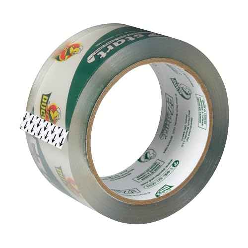Duck EZ Start Clear Packing Tape Refills - 6 Rolls of Quiet Easy Start Packaging Tape for Boxes, Shipping, Moving & Storage - 1.88 Inch x 55 Yards - 3" Core - Clear (287862)