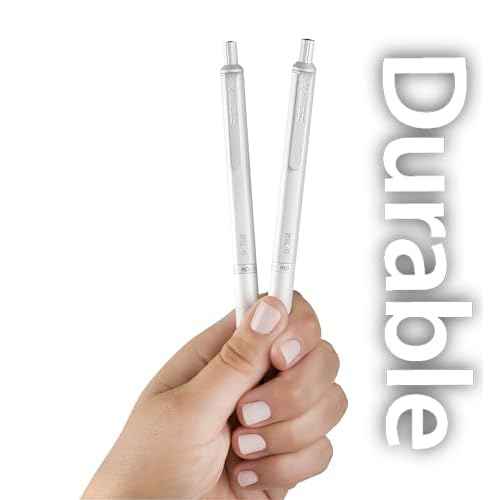 Zebra Pen G-750 Retractable Gel Pen, Pearl White Brass Barrel, Textured Grip, 0.7mm, 1-Pack with Refills (49801)