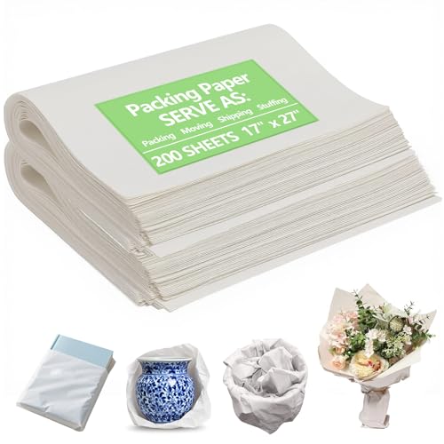MAXTBEE Packing Paper Sheets for Moving, 200 Heavy-Duty & Durable