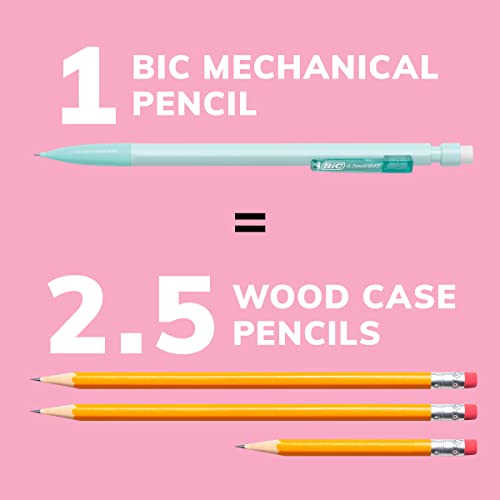 BIC Xtra-Smooth Pastel Mechanical Pencils 0.7mm, 24-Count for School & Office