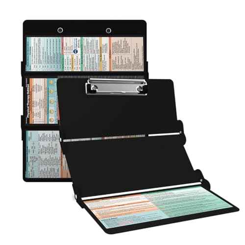Whitecoat Clipboard¢ç Trifold - Physical Therapy Edition (Black, Trifold)