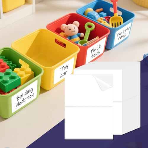 L LIKED 4"x6" Blank Removable Labels for Storage Bins, No Residue Handwritten Stickers for Boxes and Cases (150 Labels)