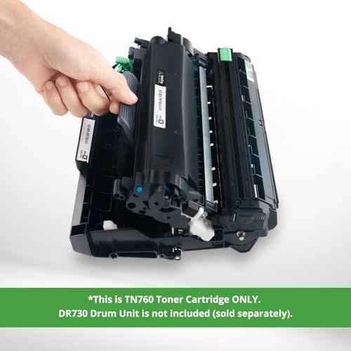 TN760 Toner for Brother Printer High Yield Ink Cartridges, Compatible Brother Toner TN-730/TN-760 for DCP-L2550DW HL-L2350DW, L2370DW, L2370DWXL, L2395DW, MFC-L2710DW Printer (Black, 4 Pack)