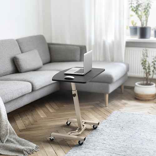 Height Adjustable Mobile Laptop Stand Desk Rolling Cart, Height Adjustable from 28'' to 33''