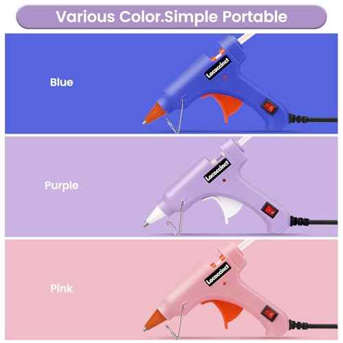 Hot Glue Gun, Mini Hot Glue Gun Kit with 30 Glue Sticks, Fast Preheating Hot Melt for School Crafts DIY Arts and Quick Home Repairs, 20w Light Purple