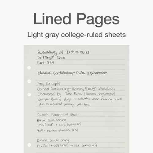 Oxford A5 Refill Paper, 6 Ring Lined Paper with Pastel Binder Dividers, 5 Tabs, 120 Sheets, 6 x 8.25 Inches, Notebook, Bullet Journal and Planner Inserts (1016731)