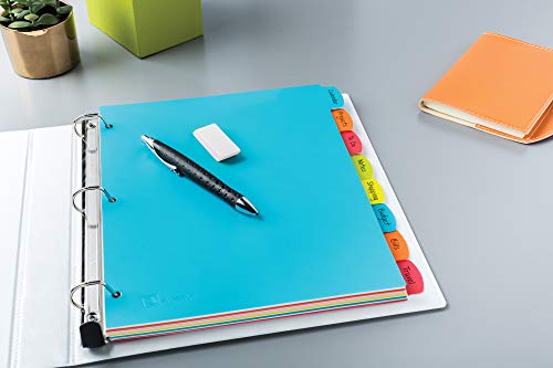 Avery Write & Erase Plastic Dividers Set of 8 - Multicolor, 8-Tab, Reusable