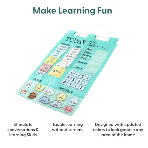 The Peanutshell Teal Learning Calendar Wall Chart - Classroom & Homeschool Activity Board