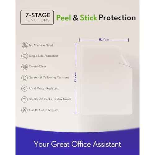 Uinkit 4Mil Thicker Single-Sided Self-Adhesive Laminating Sheets, 10Pack for Letter Size 8.5x11", Peel & Stick Laminating Paper for Documents, Kids Art, Posters, Crafts - No Heat Machine Need